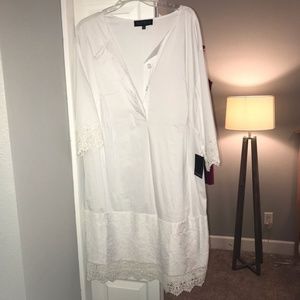 Eloquii Size 18 White Sheath Dress, NWT